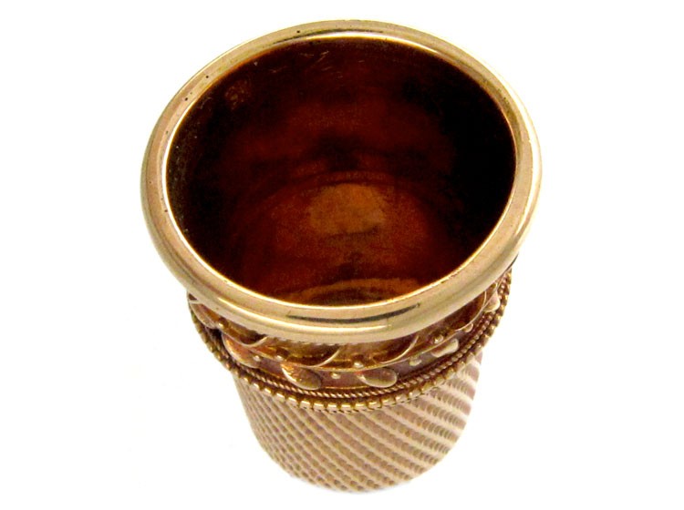 Gold Thimble in Case