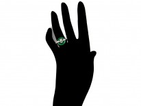 Jade & Diamond Art Deco Ring