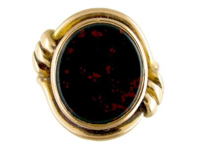 Bloodstone 18ct Gold Signet Ring