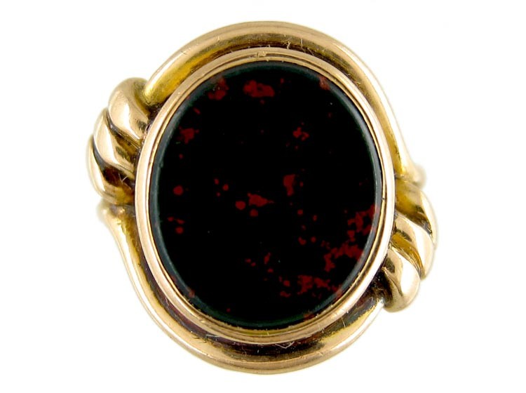 Bloodstone 18ct Gold Signet Ring