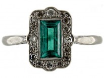 Art Deco Emerald & Diamond Ring