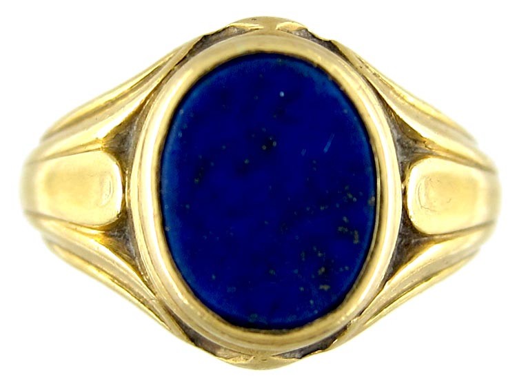 Lapis Lazuli 18ct Gold Signet Ring
