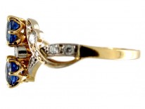 Art Nouveau Sapphire & Diamond Ring