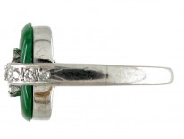 Jade & Diamond Art Deco Ring