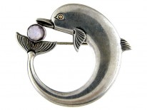 Silver Dolphin Brooch