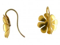 Gold Daisy Victorian Earrings