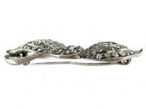 Art Deco Silver & Paste Bow Brooch
