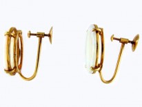 Retro Opal Gold Earrings