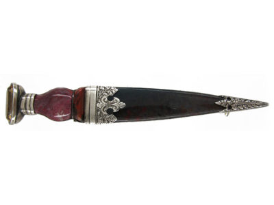 Scottish Bloodstone & Jasper Brooch