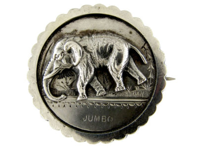 Silver Jumbo The Elephant Brooch