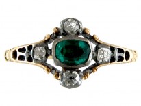 Georgian Diamond & Emerald Ring