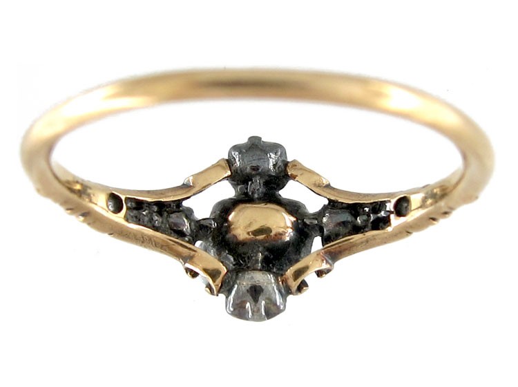 Georgian Diamond & Emerald Ring