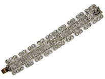 Art Deco Silver & Marcasite Watch Bracelet