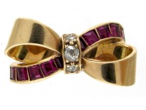 Ruby & Diamond Bow Ring