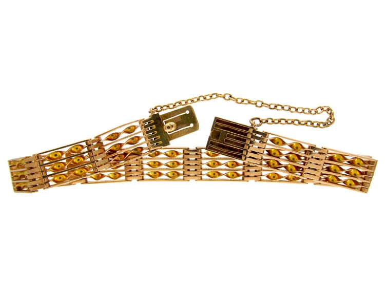 15ct Gold Fancy Link Gate Bracelet