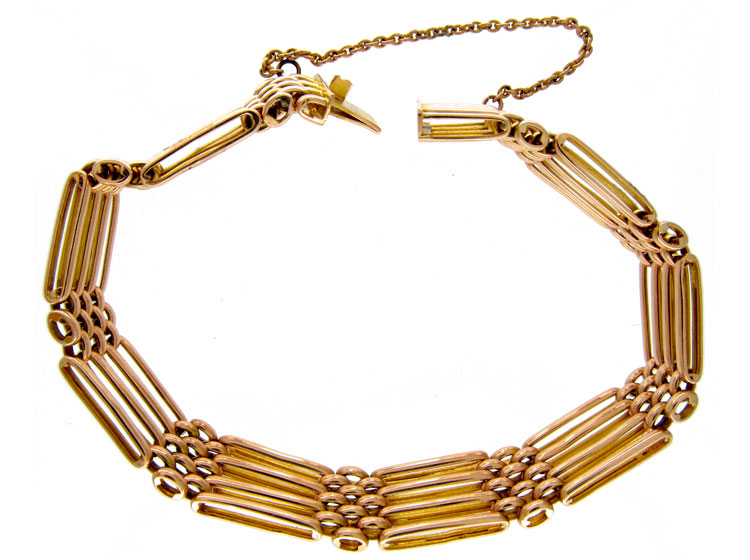 15ct Gold Gate Bracelet (853A) The Antique Jewellery Company