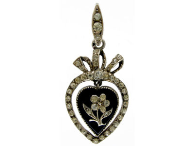 Paste & Silver Heart ‘Pense A Moi’ Pendant