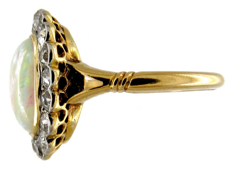 Diamond & Opal Dress Ring