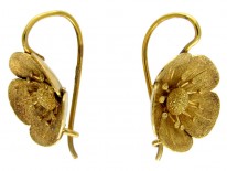 Victorian 15ct Gold Daisy Earrings