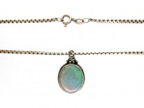Silver & Opal Pendant by Bernard Instone