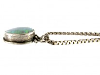 Silver & Opal Pendant by Bernard Instone