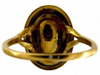 Enamel Miniature of Lady Ring