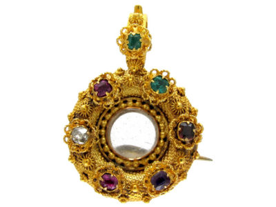 Regency 18ct Gold Regard Locket Pendant