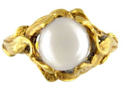 Moonstone Art Nouveau Ring