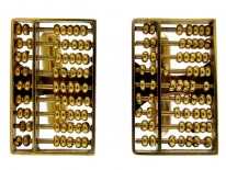 14ct Gold Abacus Cufflinks
