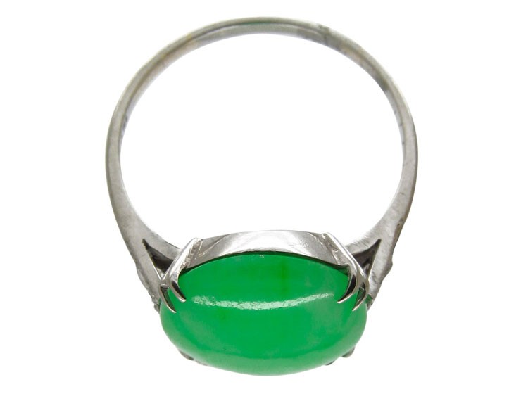 Edwardian Jade Diamond Ring