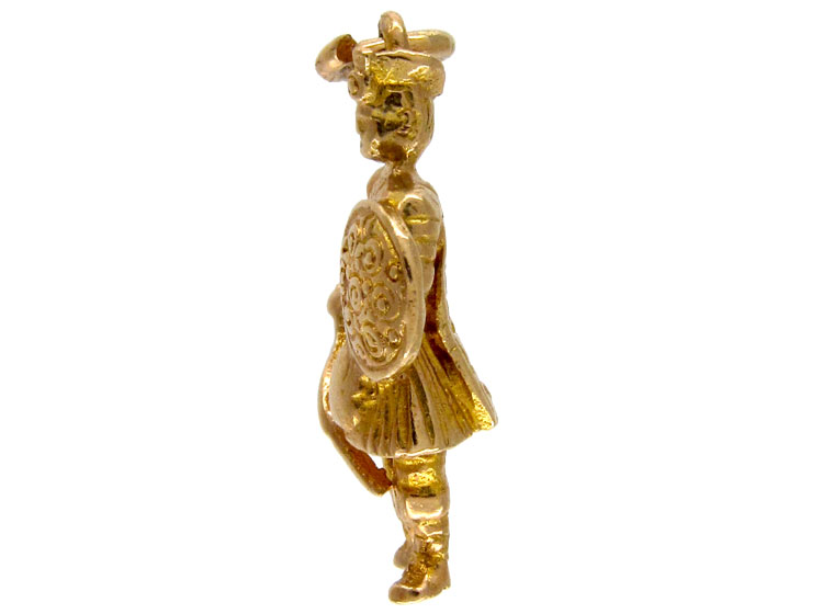 9ct Scottish Soldier Charm (293B) | The Antique Jewellery Company