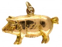 15ct Gold Pig Charm