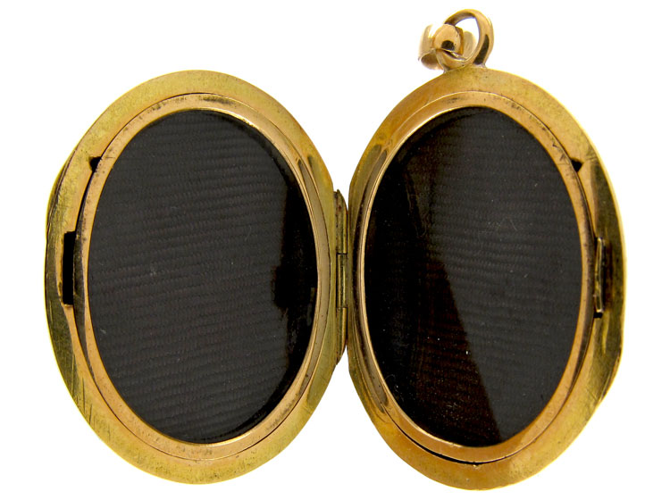 Enamel Butterfly Gold Locket (561C) | The Antique Jewellery Company