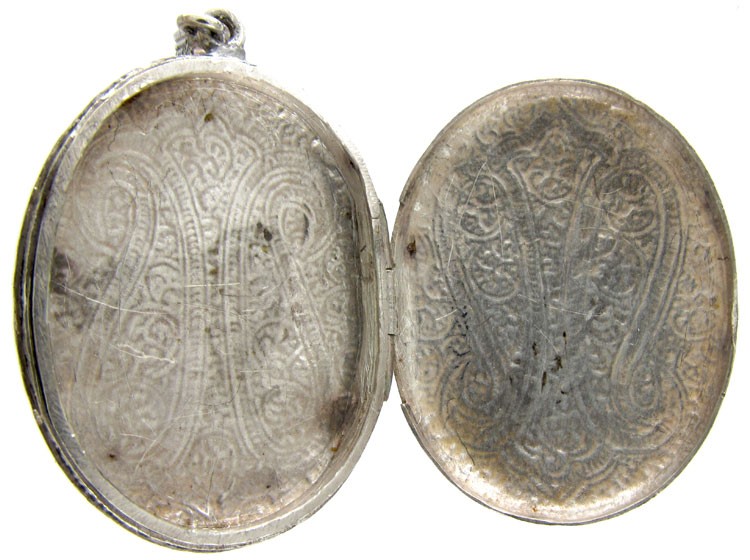 Large Victorian Silver Engraved Locket