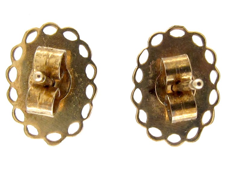 Victorian 15ct Gold Diamond Earrings