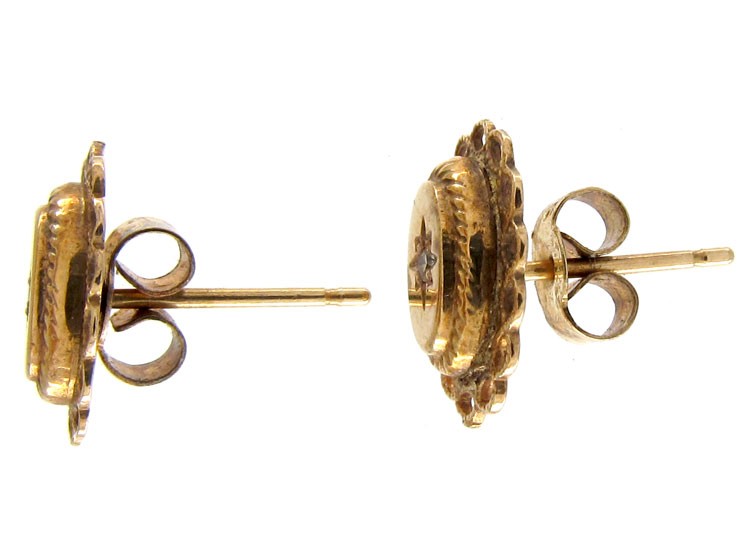Victorian 15ct Gold Diamond Earrings