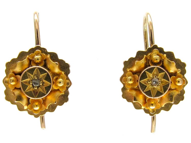 Small 15ct Gold Victorian Earrings