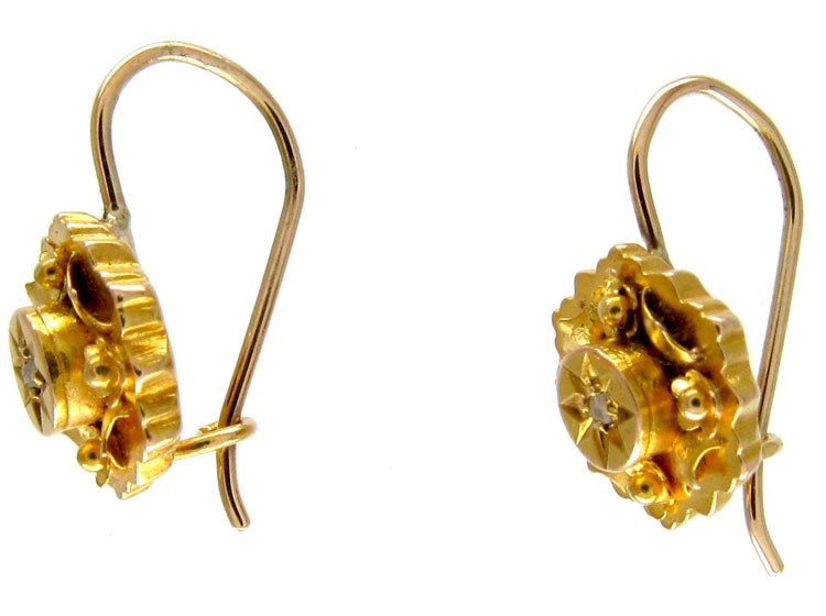Small 15ct Gold Victorian Earrings