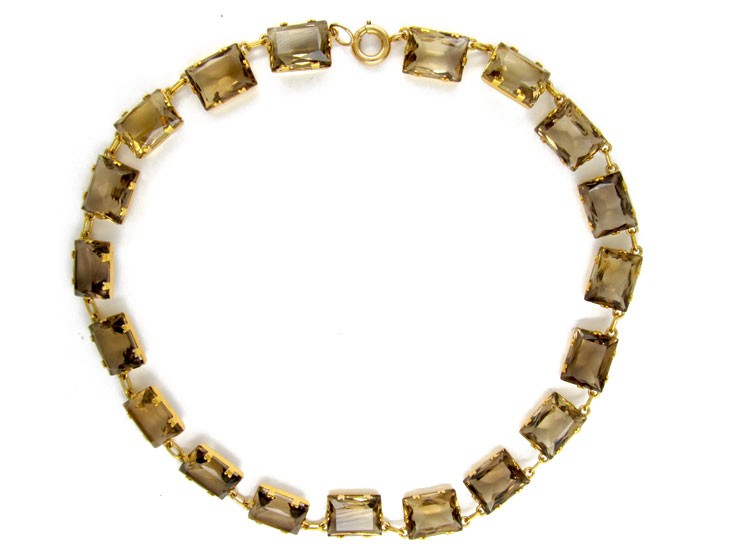 Citrine & Gold Necklace