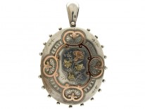 Silver with Two Colour Gold Overlay Victorian Locket