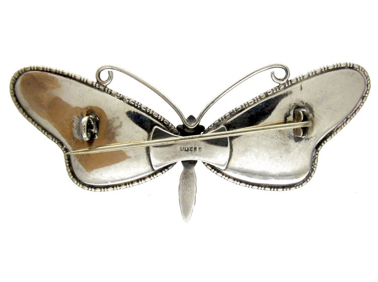 Butterfly Wing Butterfly Silver Brooch