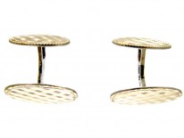 Silver Two Colour Gold Overlay Art Deco Cufflinks