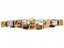 Murrle Bennett 9ct Gold & Blister Pearl Bracelet