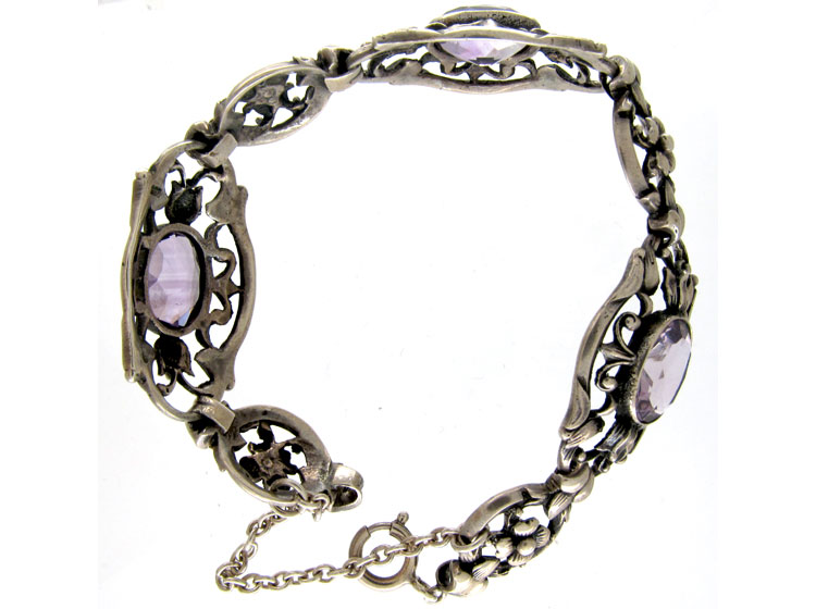 Alba Bijoux Brass & Amethyst Bracelet main image 1