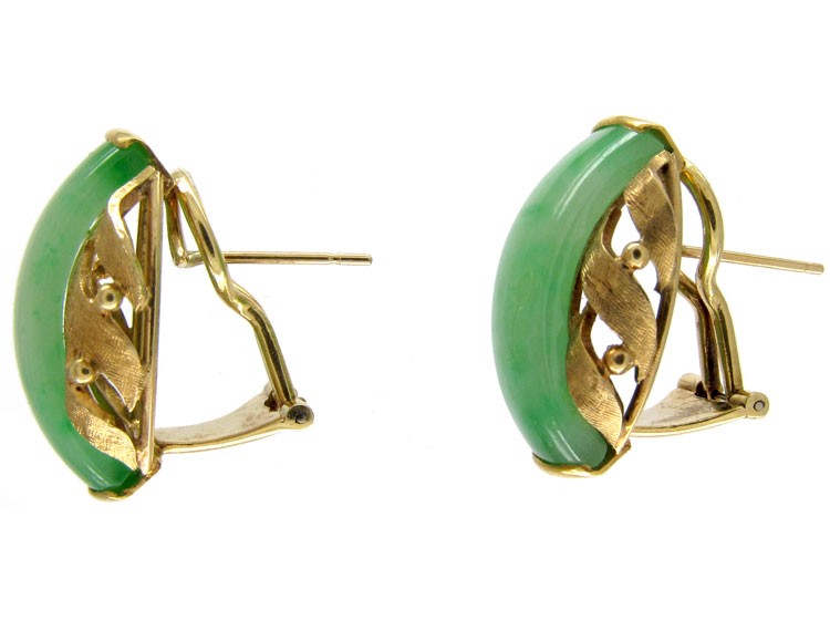 Jade & Gold Earrings