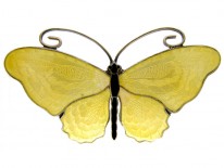 Large Yellow Butterfly Brooch