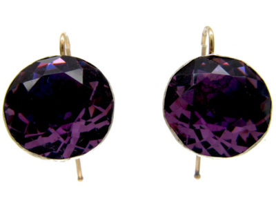 Amethyst Coloured Paste Earrings