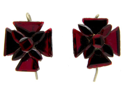 Red Vauxhall Glass Earrings