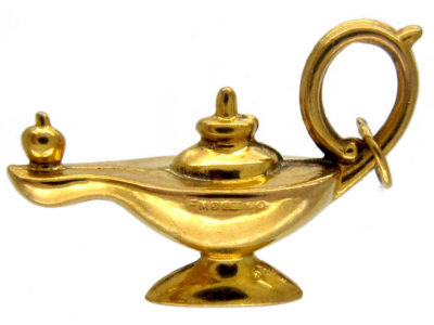 Gold Genie Lamp Charm