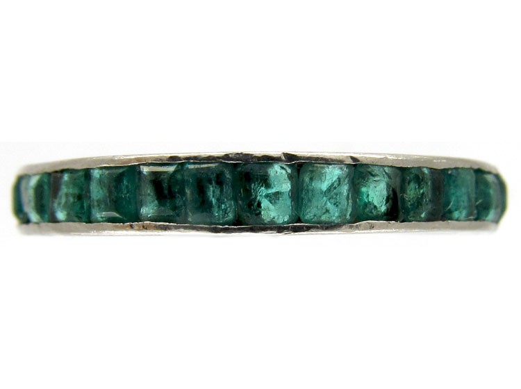 Emerald 18ct White Gold Eternity Ring